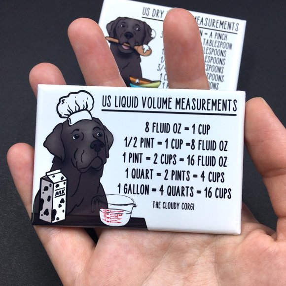 Black Labrador Retriever Kitchen Measuring Magnets - Picture 3 of 4